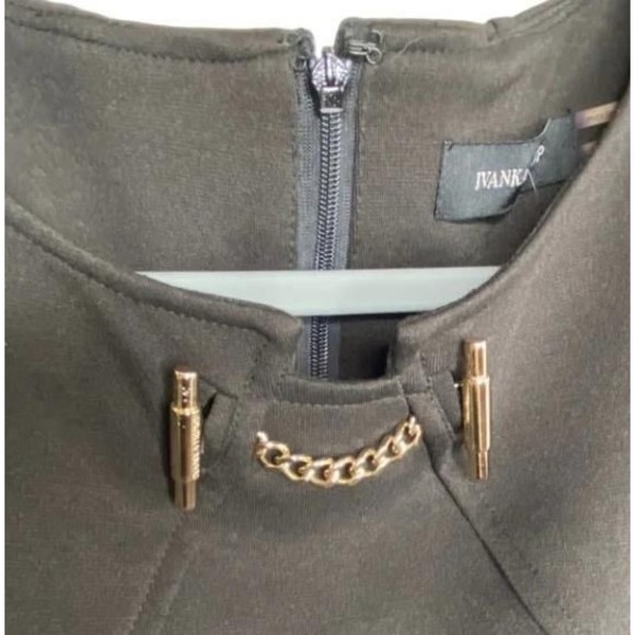 NEW Ivanka Trump Toggle-neck Ponte Sheath Dress-black Size 8 - Picture 5 of 5